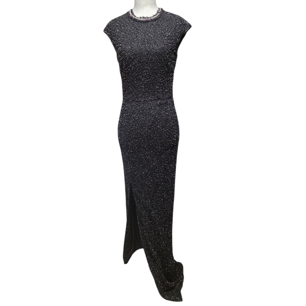 RACHEL GILBERT SEQUIN EMBELLISHED GOWN‎ BLACK US4